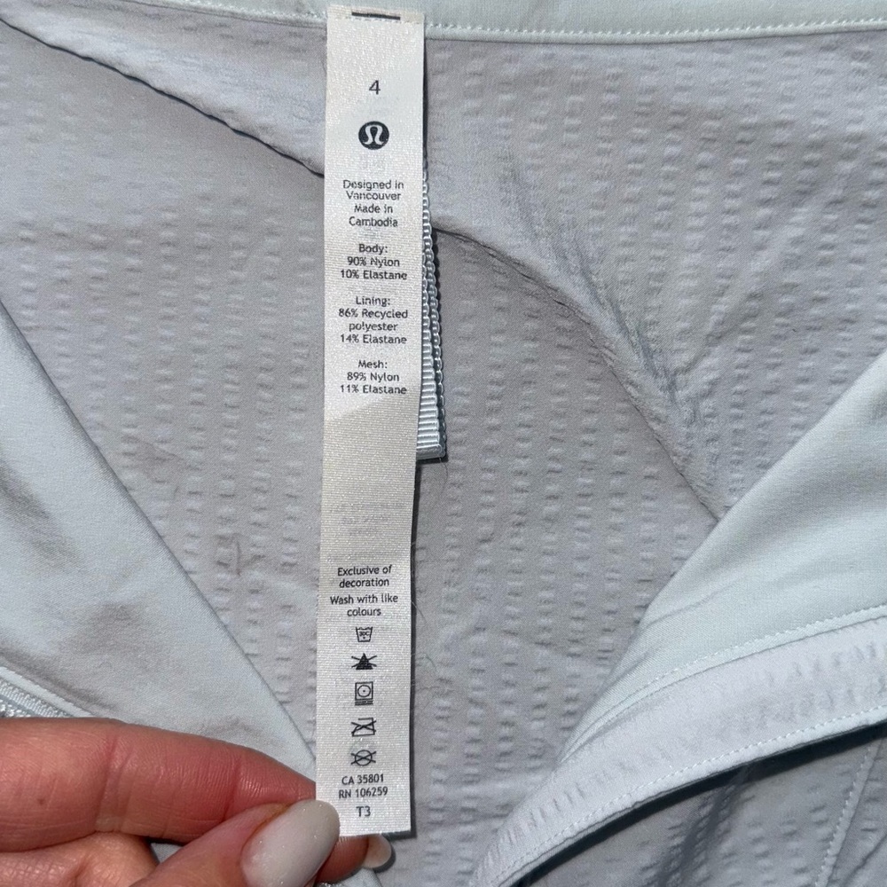 Lululemon Pack Light Pullover Packable Jacket Size 4 Blue Ocean Air 1/2 Zip - Picture 5 of 11